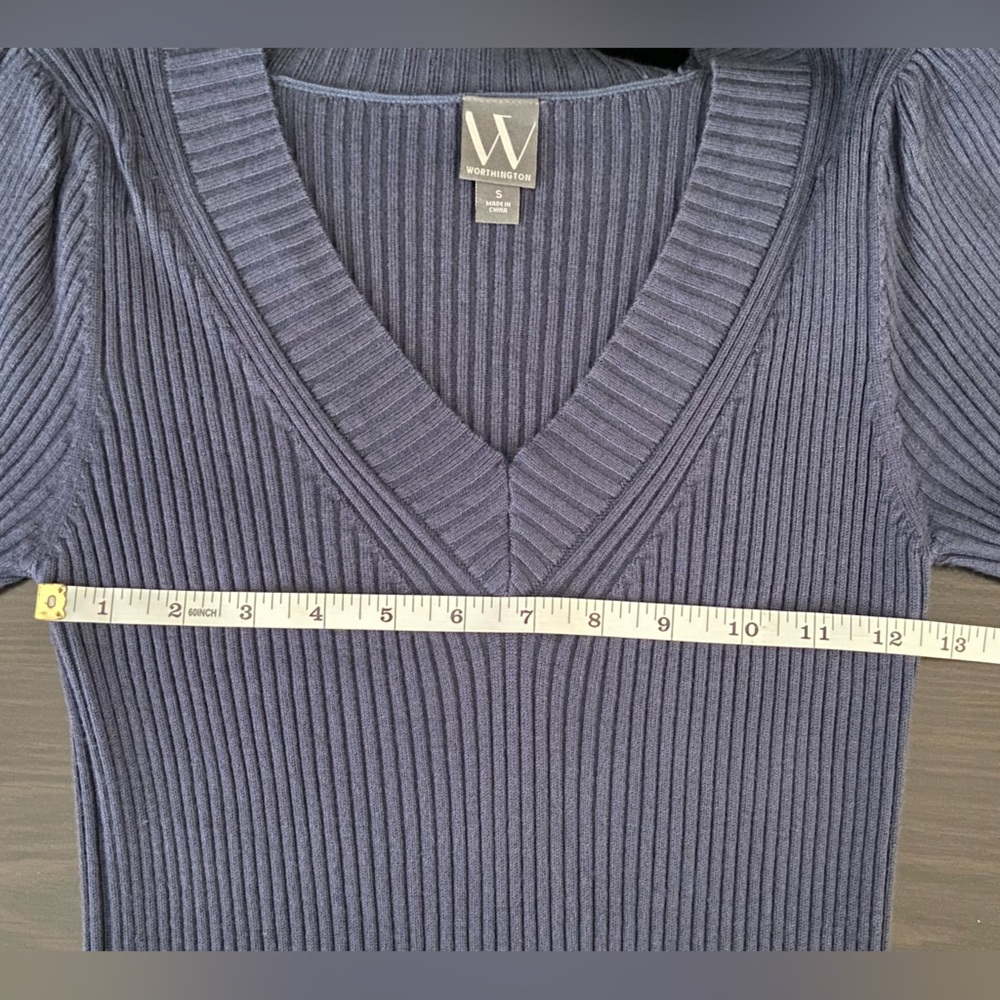 Worthington - Women's V-Neck Elbow Sleeve Pullover Sweater (NWOT) - Picture 8 of 9
